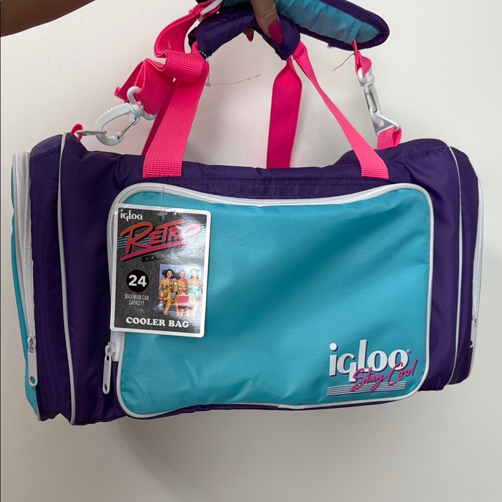 Igloo Cooler Bag - Teal, Purple & Hot Pink